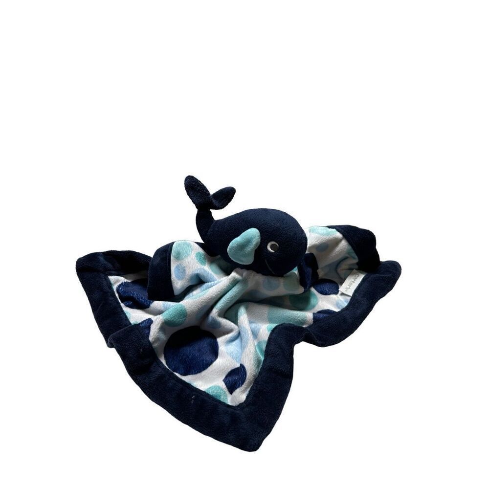 Carter's Navy Blue Whale Lovey Blanket Soother